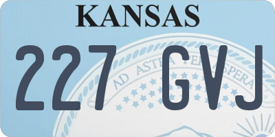 KS license plate 227GVJ