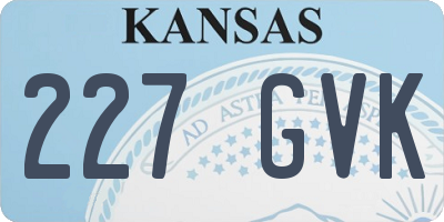 KS license plate 227GVK