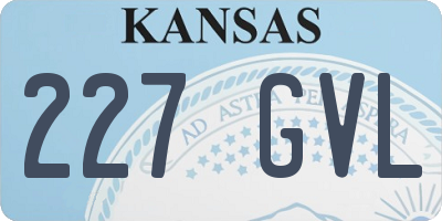KS license plate 227GVL
