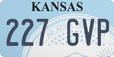 KS license plate 227GVP