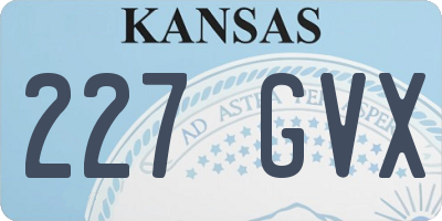 KS license plate 227GVX