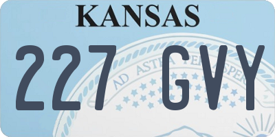 KS license plate 227GVY