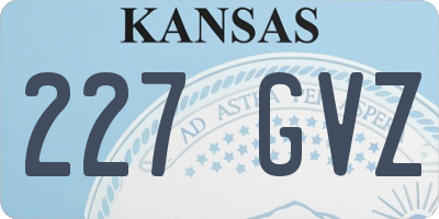 KS license plate 227GVZ