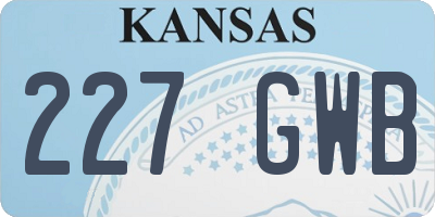 KS license plate 227GWB