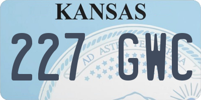 KS license plate 227GWC