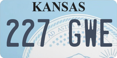 KS license plate 227GWE