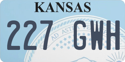 KS license plate 227GWH