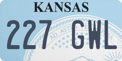 KS license plate 227GWL
