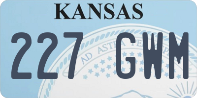 KS license plate 227GWM