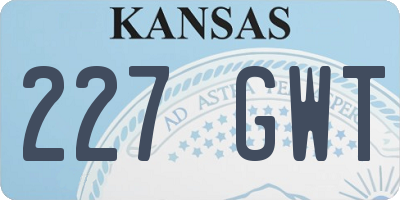 KS license plate 227GWT