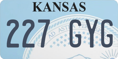 KS license plate 227GYG