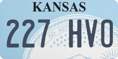 KS license plate 227HVO