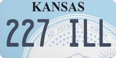 KS license plate 227ILL