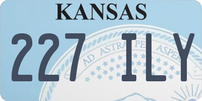 KS license plate 227ILY