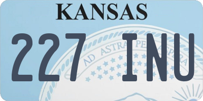 KS license plate 227INU