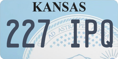 KS license plate 227IPQ