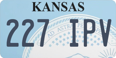 KS license plate 227IPV