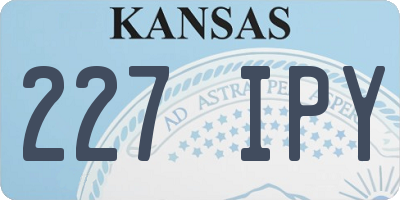 KS license plate 227IPY