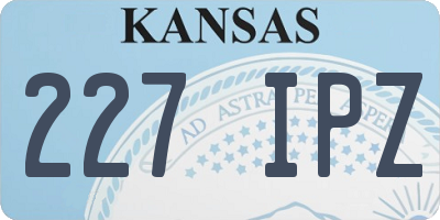 KS license plate 227IPZ
