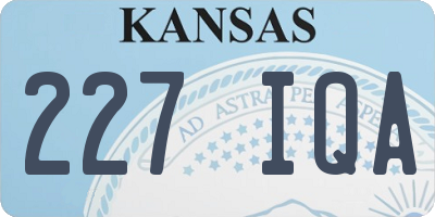 KS license plate 227IQA