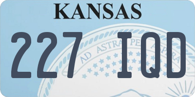 KS license plate 227IQD
