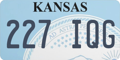 KS license plate 227IQG