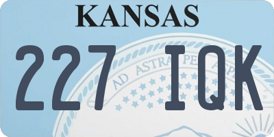 KS license plate 227IQK