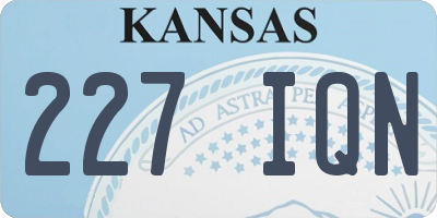 KS license plate 227IQN