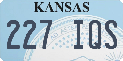KS license plate 227IQS