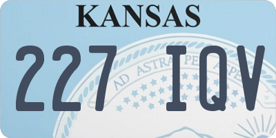 KS license plate 227IQV