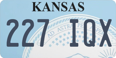 KS license plate 227IQX