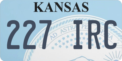 KS license plate 227IRC