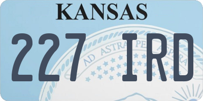 KS license plate 227IRD