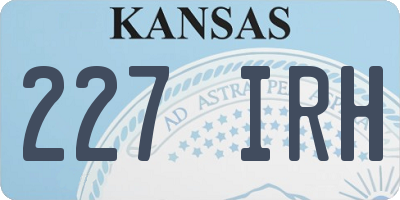 KS license plate 227IRH