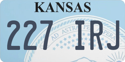KS license plate 227IRJ