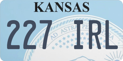 KS license plate 227IRL