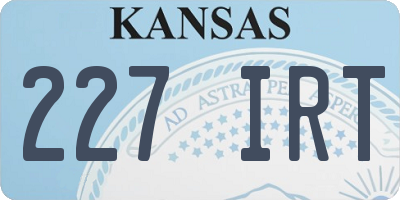 KS license plate 227IRT