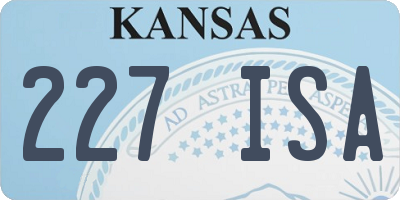 KS license plate 227ISA