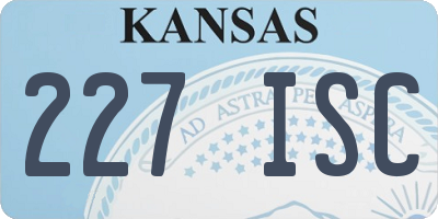 KS license plate 227ISC