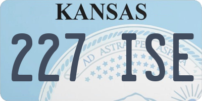 KS license plate 227ISE