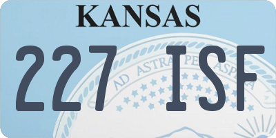 KS license plate 227ISF