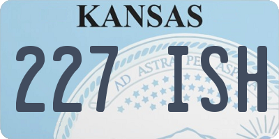 KS license plate 227ISH