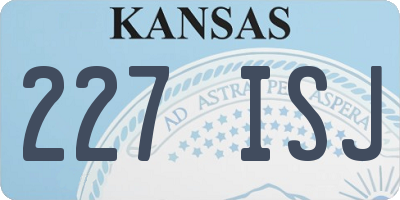 KS license plate 227ISJ