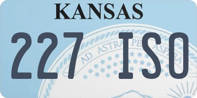 KS license plate 227ISO
