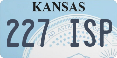 KS license plate 227ISP