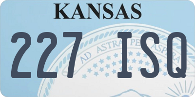 KS license plate 227ISQ