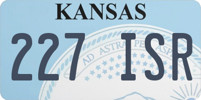 KS license plate 227ISR
