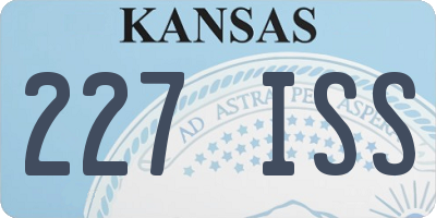 KS license plate 227ISS