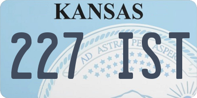 KS license plate 227IST