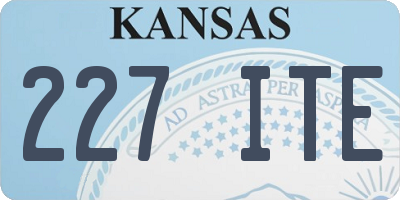 KS license plate 227ITE